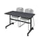 Kobe Rectangle FlipTop Table, 48" W, 29" H, Laminate Top, Gray MKFT4830GY44GY - alternate 1